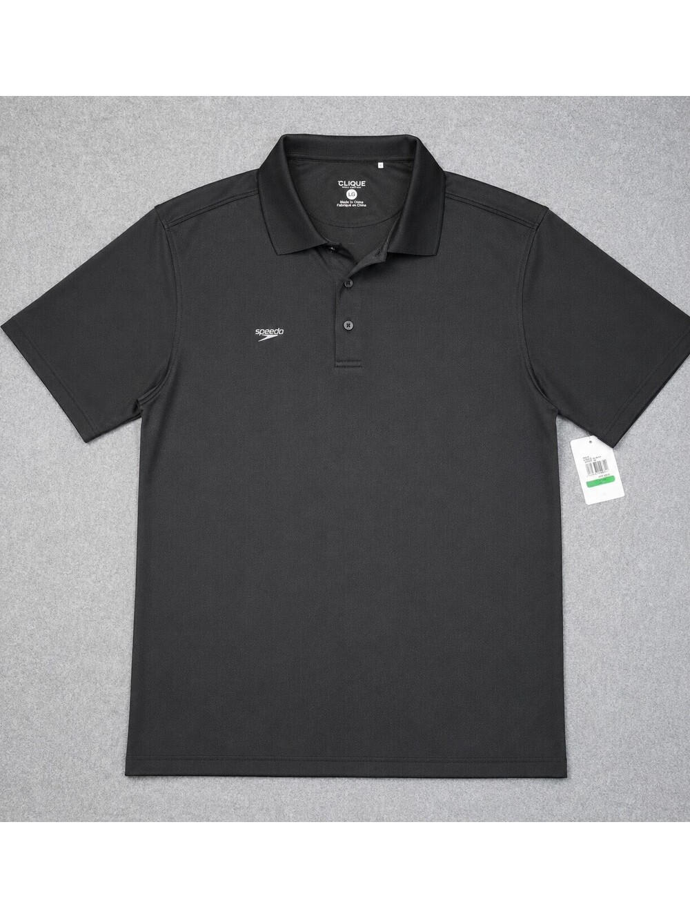 Speedo Men’s Black Performance Polo Shirt NWT Size Large